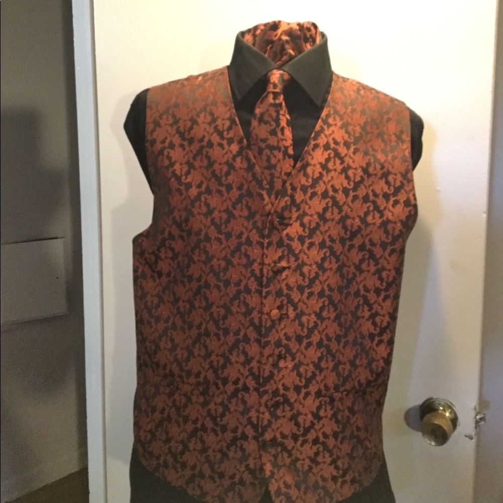 Men’s matching Vest- Tie- Bow Tie- pocket square